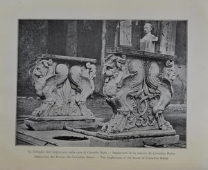 Antiker antiker Wandbilddruck Rom Pompeji Haus des Cornelius Rufus 1910 - Bild 1 von 16