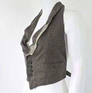 IMPRESIONANTE CHALECO LIBERTINO MUJER TODOS LOS SANTOS ESPIGA TWEED 10 VINTAGE RARO - Imagen 1 de 24