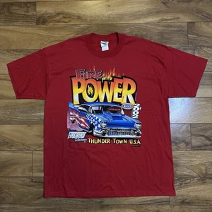 VTG NHRA ‘02 Fire Power Firebird Raceway Double Sided Racing T Shirt Men’s XL ID - Picture 1 of 17