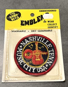 Patch vintage 1969 Nashville Tenn Music City USA nuova con scatola - Foto 1 di 4
