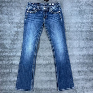 Miss Me stivaletto donna denim elasticizzato jeans impreziosito patchwork taglia 29 - Foto 1 di 13
