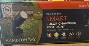 Hampton Bay Smart 450 Lumen Niedervolt Schwarz LED RGB Farbwechsel Outdoor - Bild 1 von 2