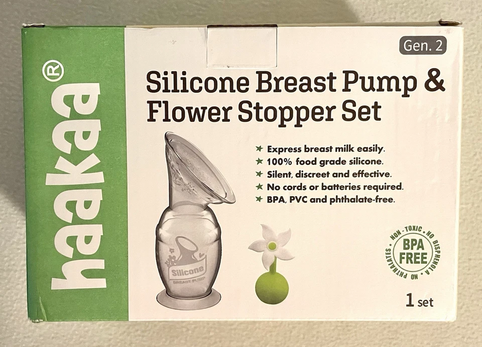 Haakaa Silicone Breast Pump & Flower Stopper With Suction Base 150ml