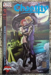 CHASTITY: LOVE BITES #1 NM BLUE FOIL EDITION (DYNAMIC FORCES) *LTD 500* 2001 - Picture 1 of 3