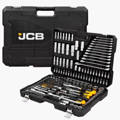 Socket Set - 216-Piece Socket and Ratchet Set with Drill Bits - JCB - Image 1 of 4