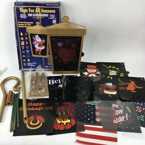 Mr Christmas Schild für alle Jahreszeiten LED - Halloween Erntedank Ostern XMAS RAR - Bild 1 von 12