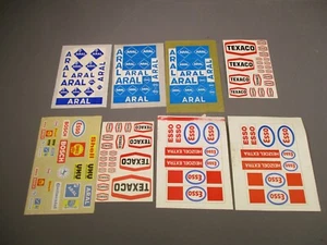 LQ1749 Train Ho 1/87 1:87 Maquette Lot autocollants Aral Esso Texaco Shell Bosch - Imagen 1 de 9