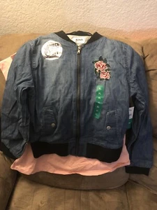 Hudson Kids Girl's 2 Piece Set Bomber Jacket and Peasant Top XL - Picture 1 of 2