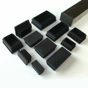 Rectangle Plastic Black Blanking End Cap Tube Pipe Insert Plug Bung Steel 55Size - Picture 1 of 11