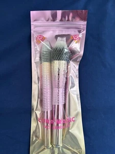 Luna Magic Face Brush Set, 2 piece, Metallic Pink, new - Picture 1 of 3