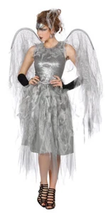 Halloween Damenkostüm Siber Engel Karnevalkostüm Halloweenkostüm - Bild 1 von 4
