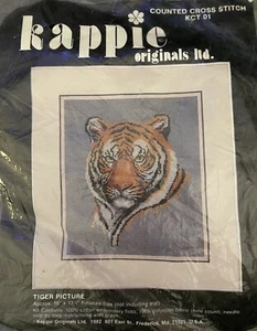 Kappie Tiger Counted Cross Stitch Kit Picture KCT01 New In Bag - Picture 1 of 9