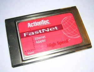 Vintage Actiontec FastNet PCMCIA Ethernet LAN Adapter PC Card NE-10000 - Picture 1 of 1