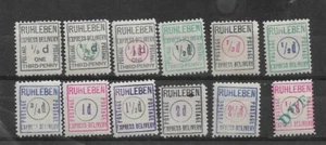 German Reich stamps Collection of 12 RUHLEBEN stamps British Officers Camp 1718 - Picture 1 of 1