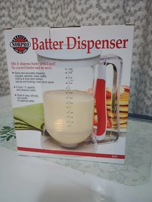 Norpro 4-Cup Batter Dispenser - Clear w/ Measurements  - Image 1 of 4