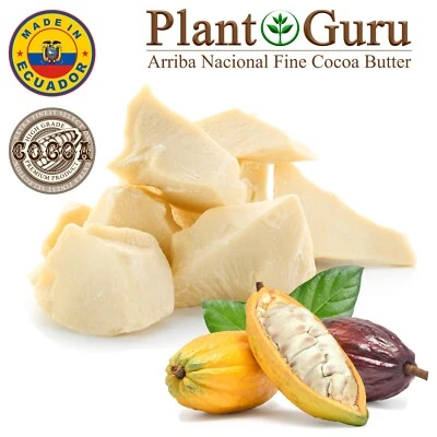 Raw Cocoa Butter 100% Pure Natural Unrefined Organic FOOD GRADE Cacao Bean Bulk - Image 1 of 4