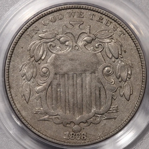 1868 Shield Nickel PCGS XF-45 Cover
