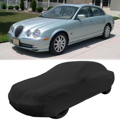 Full Car Cover Stain Stretch Dust-proof Custom Black For Jaguar S-TYPE 1999-2008 - image 1 of 4