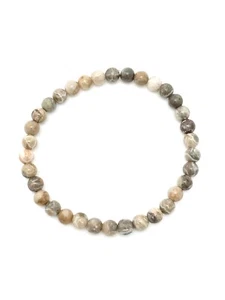 Natural Fossil Coral 7.4" 5.8mm Gemstone Bead Bracelet w/Stretch Cord - Picture 1 of 2