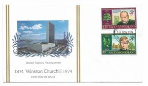 Churchill Ascencion Island FDC 1974 - Imagen 1 de 1
