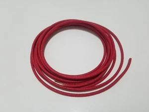 10 feet Vintage Braided Cloth Covered Primary Wire 8 gauge 8ga ga Solid Red - Picture 1 of 3