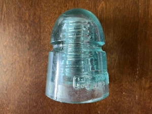 Vintage GTP Tel Co GLASS INSULATOR CD 145 BEEHIVE Telephone Light Blue Canada - Bild 1 von 7