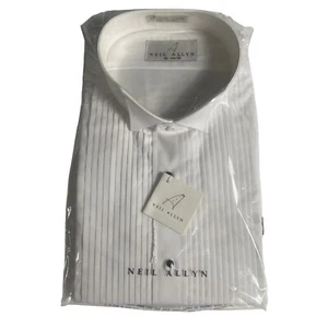 Neil Allyn X-Large 32/33 White Tux New In Package French Cuffs Pleated Front 901 - Picture 1 of 4
