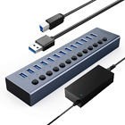 13 Port BC 1.2 Aluminum Alloy USB 3.0 Hub + Quick Charge with Individua...