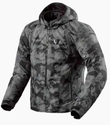 Veste Moto Revit FLARE 3 H2O CAMO GRIS FONCÉ Taille M Veste D'Hiver - Photo 1/2