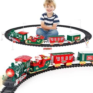Train Set for Christmas Tree with Sound & Light Kids Train Toys with - Picture 1 of 6