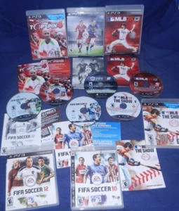 PS3; Top Spin 4, MLB 2K13, FIFA 16, FIFA Soccer 10, FIFA 12, MLB 12 The Show, VG - Picture 1 of 5
