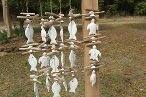 Seaside Wedding Driftwood Sea Turtle Fish Hanging Mobile Decor - 6 items - Picture 1 of 12
