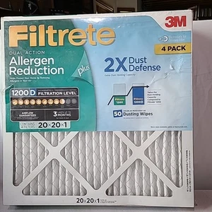 3M Filtrete Allergen Reduction Plus Dust FIlter, 20" x 20" x 1" - 4PK - Picture 1 of 2