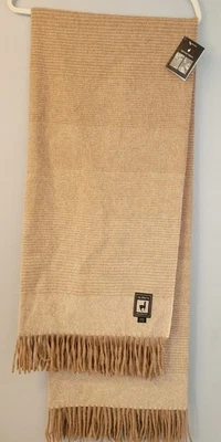 Manta Incalpaca TPX Alpaca Caqui Ombré Rayas Bronceado Flecos Lana Perú Foto 1 de 4