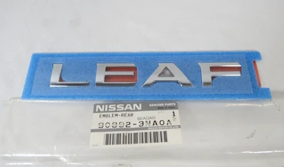 Emblema Nissan Leaf 2011-2017 maletero trasero cromo insignia logotipo letras genuino OEM Foto 1 de 3