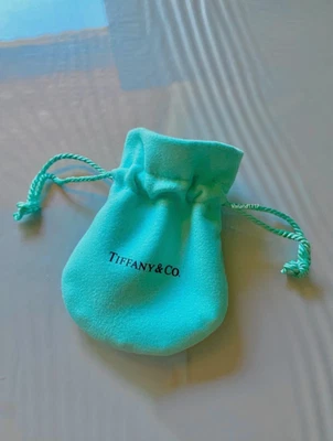 Tiffany  Empty Packaging Small Blue Drawstring Closure Jewelry Pouch - New! - Image 1 of 3