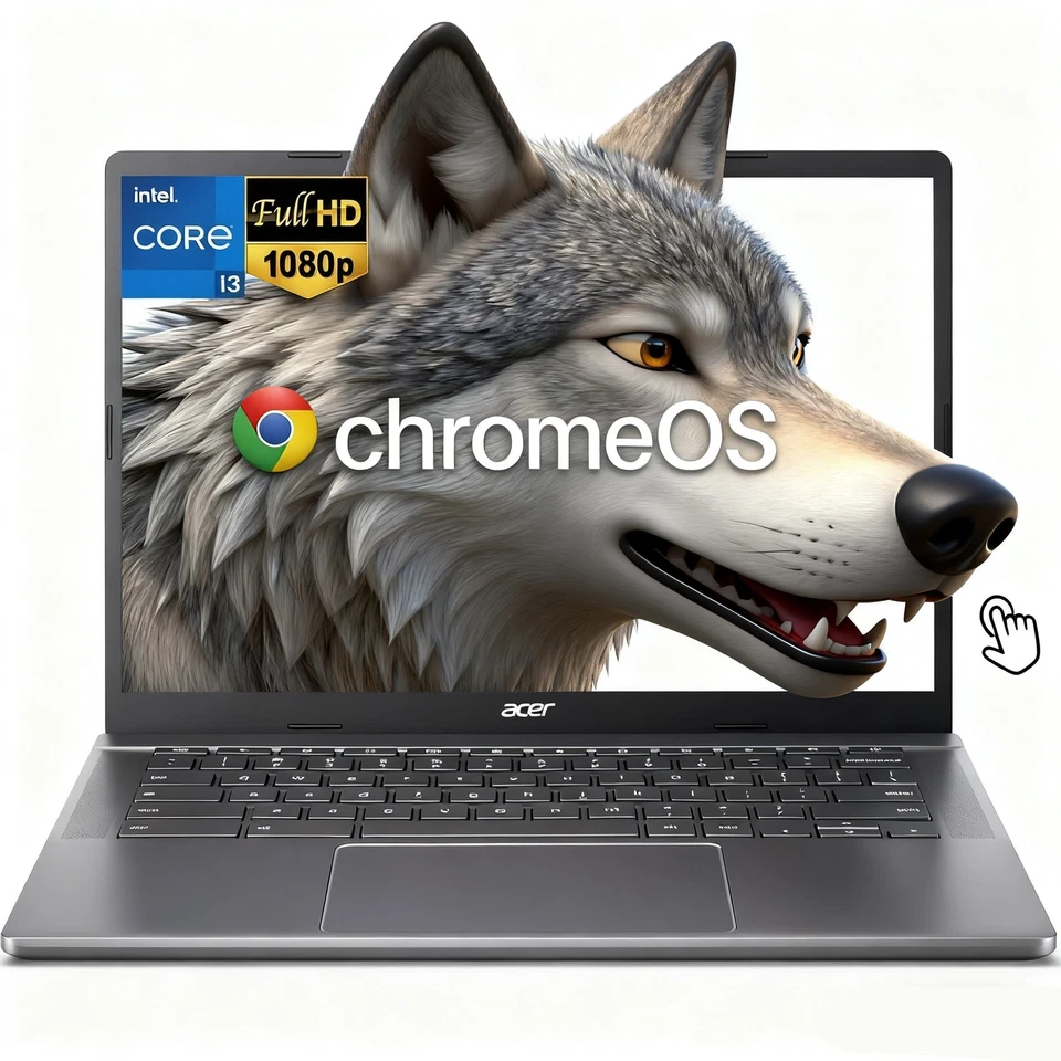 Acer Chromebook 14"Touch Laptop computer Intel i3-N305 Chrome OS 8GB RAM 2TB SSD - Image 1 of 4