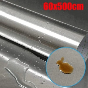 Klebefolie Silber Metallic Edelstahl Gebürstet Kühlschrank Folie Selbstklebend- - Bild 1 von 19