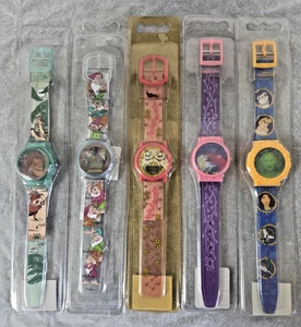 Vintage Konvolut 5 neue Disney Uhren - Pocahontas - Dornröschen - Schneewittchen - etc. - Bild 1 von 11