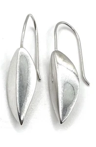 Pendientes de plata de ley/925 hojas de gancho de 1 3/8"" de largo - Imagen 1 de 7