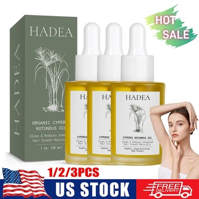 1/3X Aceite Cyperus Rotundus Ralentiza y Reduce el Crecimiento del Cabello, Inhibidor del Cabello 100% Orgánico Foto 1 de 4