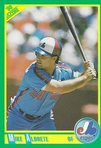 MIKE ALDRETE ⚾ 1990 Score Baseball #220 Montreal Expos - Picture 1 of 2
