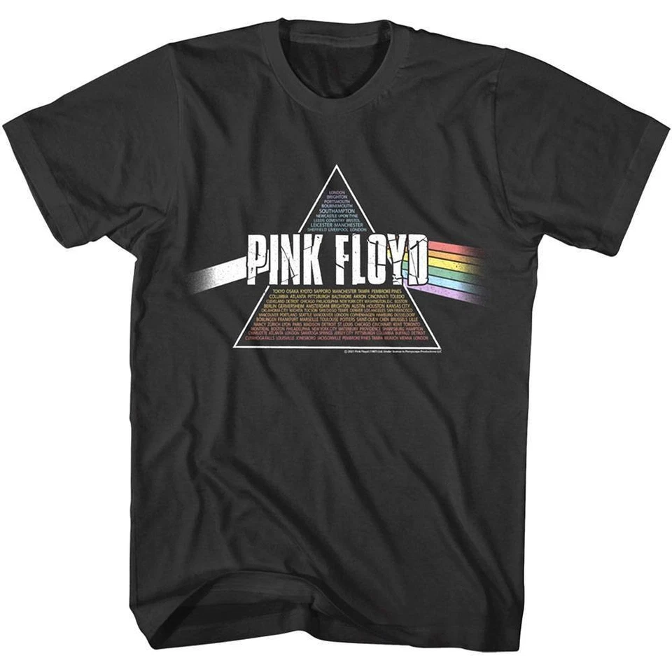 Pink Floyd Prism Tour Venues Men's T Shirt - image 1 of 1