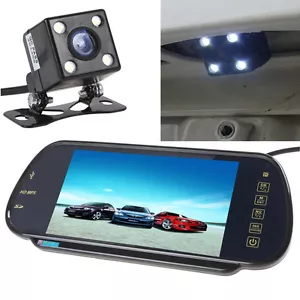 7" MP5 Bluetooth Car Rear View Monitor+ 4LEDs Night Vision Backup Reverse Camera - Picture 1 of 10