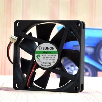 1Pcs For SUNON KDE1207PHV3 7CM 7015 12V 0.6W 2-wire Cooling Fan - Image 1 of 4