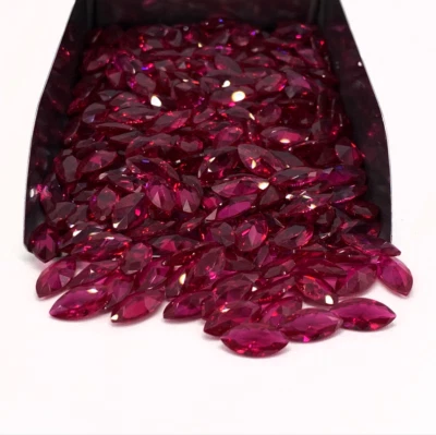 1.5x3mm To 2.5x5mm Calibrated Synthetic RedRuby Marquise Faceted Loose Gemstone - Image 1 of 4