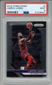 2018 PANINI PRIZM #6 LEBRON JAMES BASKETBALL CARD CAVALIERS PSA 9 LOW POP RARE - Picture 1 of 2