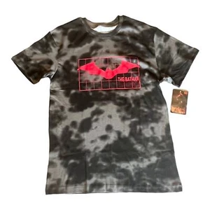 DC Comics BATMAN Graphic T SHIRT MED Men's Women's TEE Black Tie Dye 100% Cotton - Picture 1 of 9