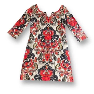J.Crew Antonia Paisley Print 100% Linen Shift Dress Women's Size 2 - Picture 1 of 8
