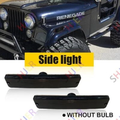 Parachoques delantero de humo para Jeep Wrangler YJ 87-95 guardabarros luces de señalización laterales carcasas Foto 1 de 4